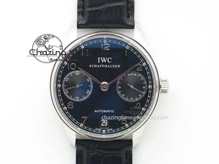 MIROTIME 0422 Thermal Portuguese Real PR Real Annual Calendar IW503501 RG ZF 1:1 Best Edition White Dial on Black Leather Strap A 7150